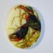 Vintage Glass Bird Cabochon Germany 40x30mm style 1 cab682