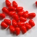 Vintage Opaque Red Orange Teardrop Glass Beads Germany 10mm grm006