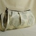 Pleated Wristlet Zipper Pouch - Floating Buds Grey