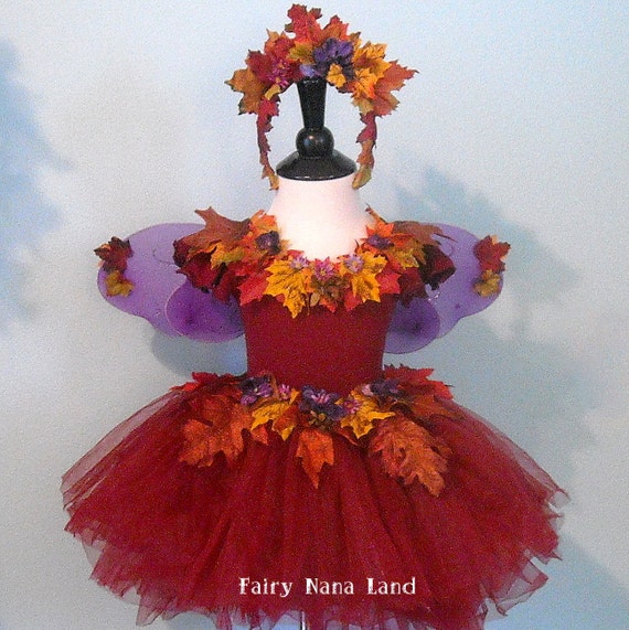 Items similar to Autumn Leaves Fairy - Fall Woodland Faerie costume for ...