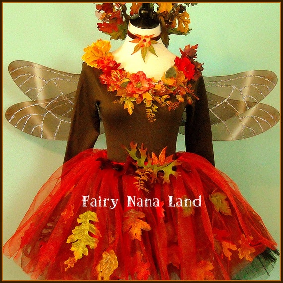 Items similar to Fall Woodland Faerie - adult fairy costume sized ...