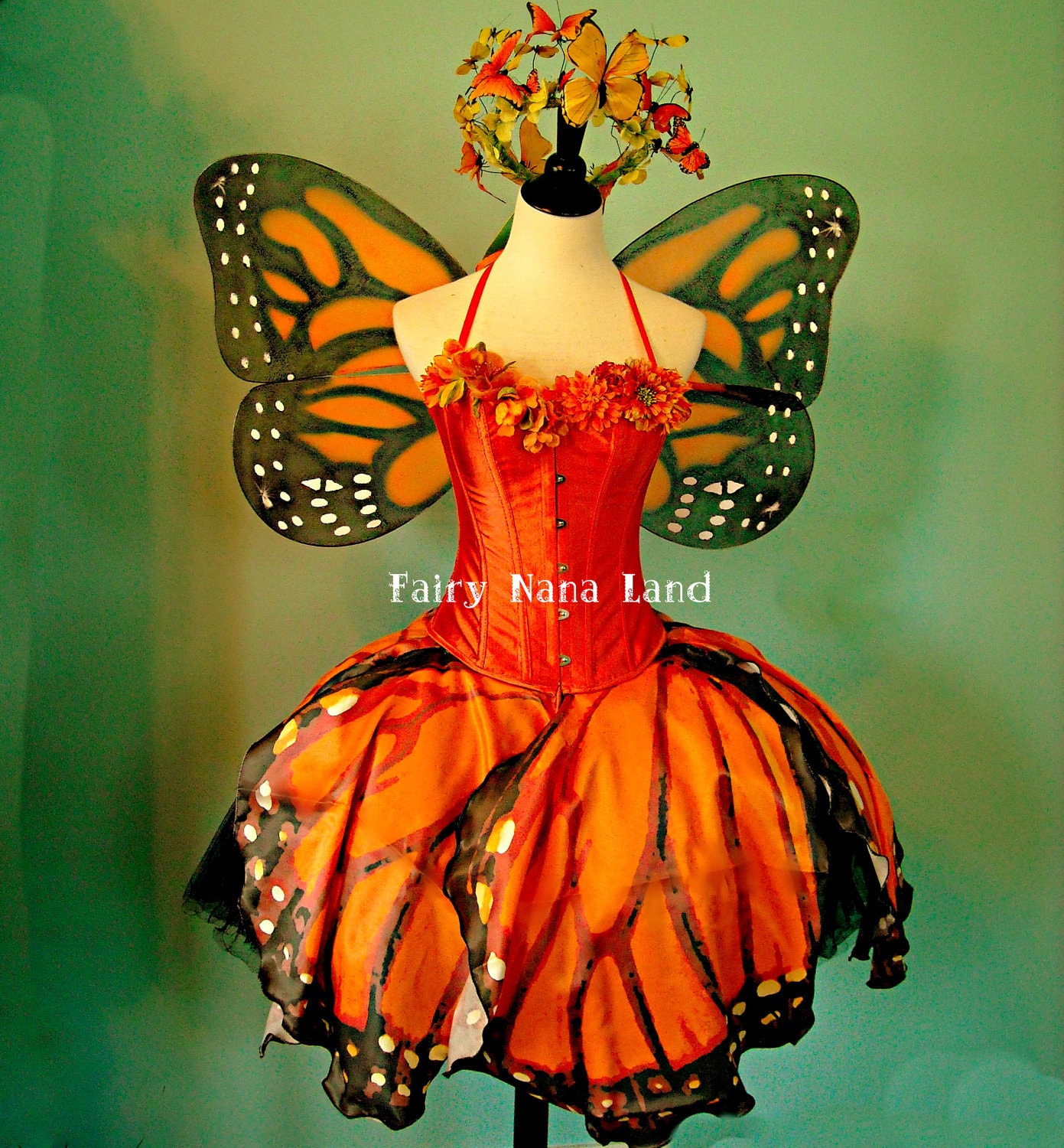 Items similar to SPRING SALE - Monarch Butterfly Faerie Costume - adult ...