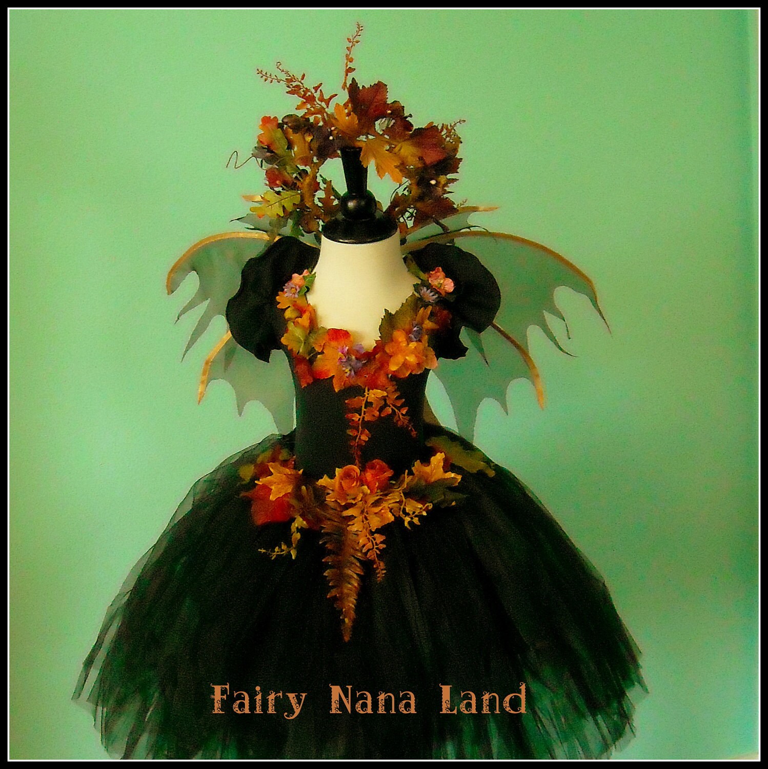 Items similar to Fairy Costume - The Dark Faerie Princess - children's ...