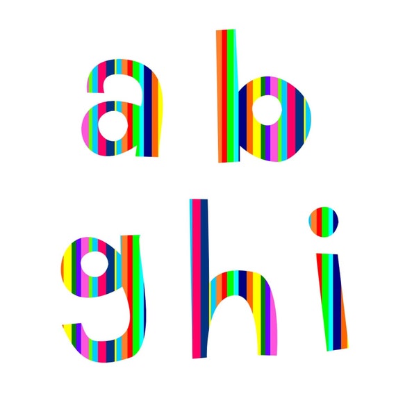 items similar to printable letters rainbow on etsy