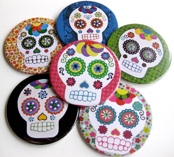 Items similar to Dia de los Muertos Coasters // Sugar Skull // Day of ...