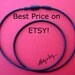 6 pk Friction Clasp Black Rubber Silicone Necklace 2mm Six for glass beads