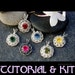 Rose of Sharon Birthstone Mother's Day Pendant PDF Wire Jewelry Tutorial Instructions and Kit