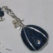 Gorgeous tumbled Dumorterite, Blue Quartz, wire wrapped in sterling silver, necklace and earrings set, jewelry