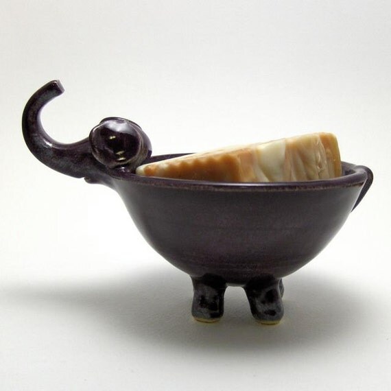 Elephant Soap Dish in Purple