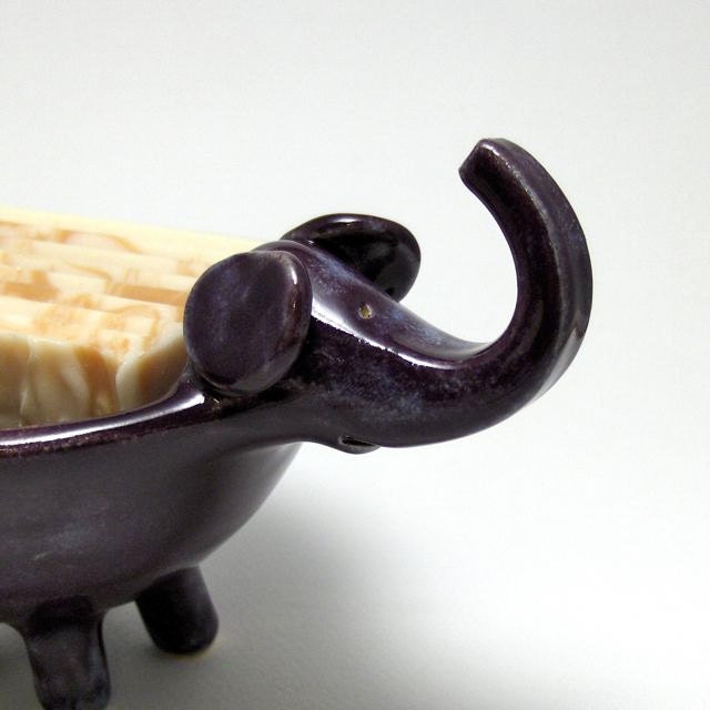 Elephant Soap Dish in Purple
