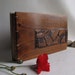 Unique album antique up cycled wood original carvings coptic stitch