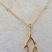 SALE Gold Oak Branch Necklace