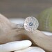 Blue Sapphire Coral Ring, CUSTOM FOR BETHANY