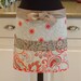 Craft Apron - Vendor Apron - Utility Apron in damask with leaves in red