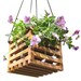 Hanging Basket Planter from Reclaimed Wood