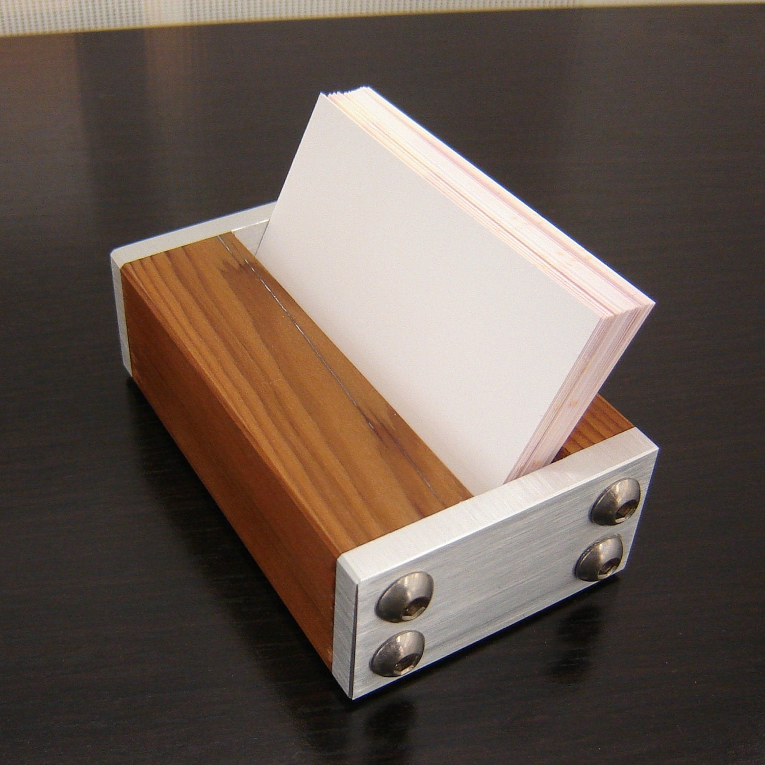 Modern Business Card Holder from Machined Aluminum and