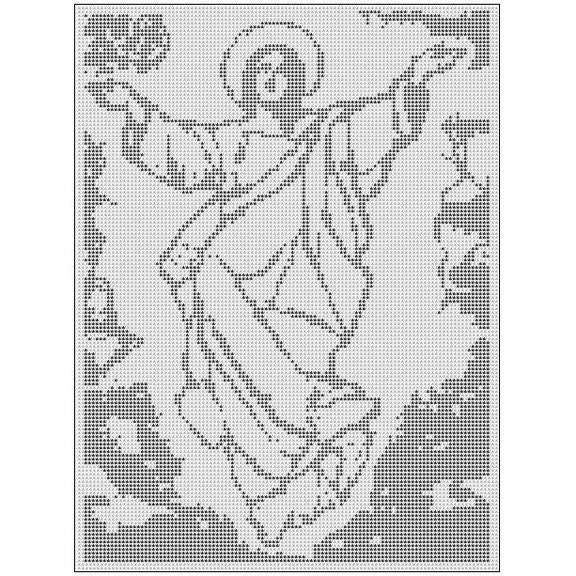 Jesus Ascending to Heaven Filet Crochet Pattern PDF by basilcat53