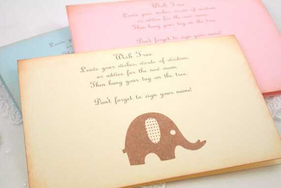 Baby+Shower+Wish+Tree+Poem Wish Tree Tags Instruction Sign Baby Shower by OnTheWingsPaperie