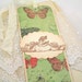 Paper Bookmark Vintage Butterflies and Girl Reading