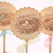 Baby Shower Cupcake Toppers / Food Picks Birthday Party Bird Nest Eggs