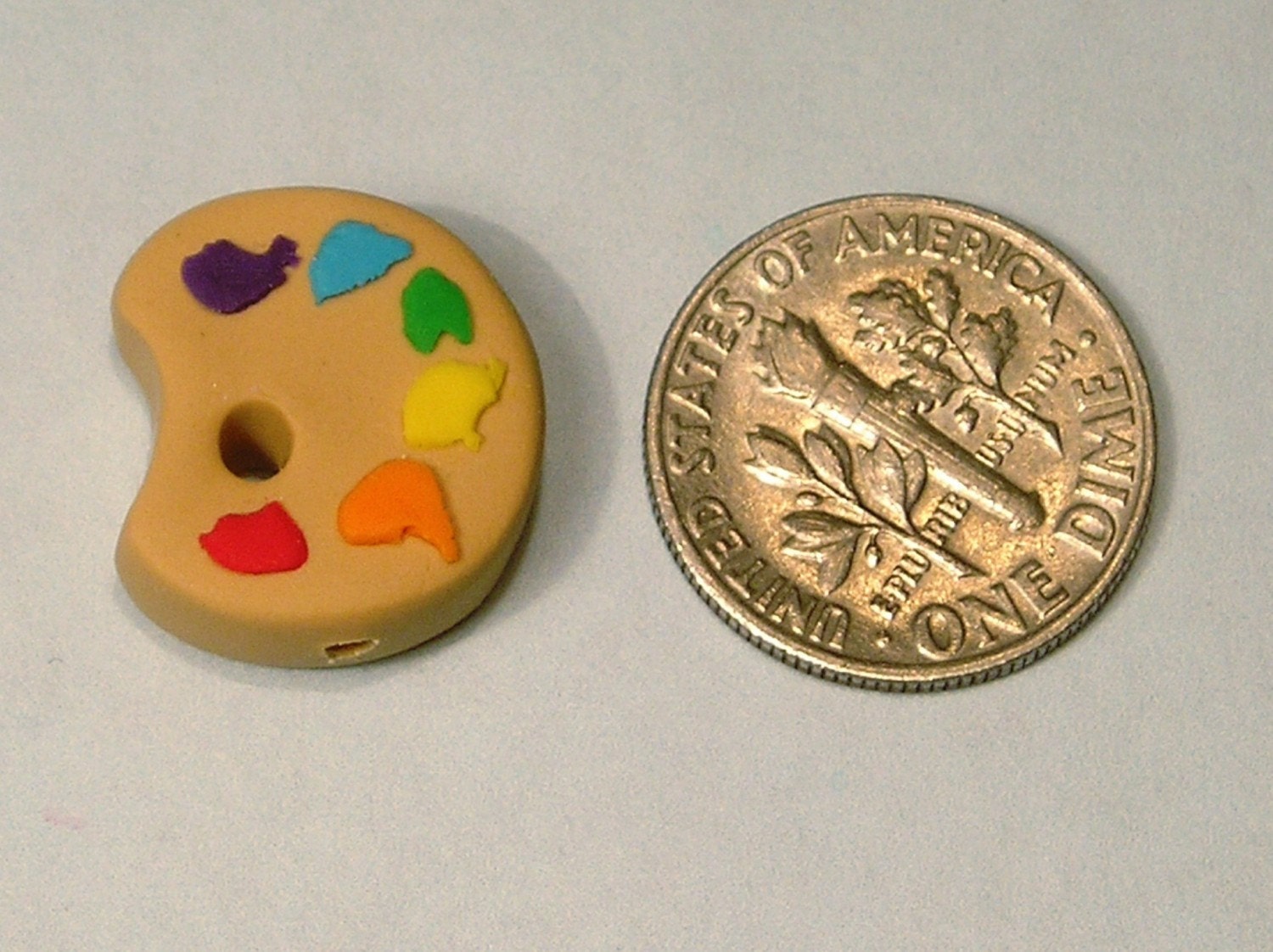 Items similar to Polymer Clay Paint Palette Bead on Etsy