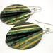 Green and gold fold form earrings No. 3