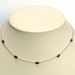 Natural Red Garnet Sterling Silver Chain Necklace