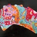 Coasters, set of 4, reversible, whimsical