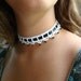 Black and White Crochet Wave Choker
