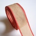 RESERVED FOR EMJGONZALES Orange Edged Beige Polyester Ribbon 1 1/2 inches wide