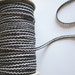 Vintage Trim, Black and Silver Braided Trim 1/4 inch x 3 yards, Vintage Braided Trim