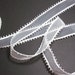 RESERVED FOR AMILUNCEFORD White Picot Edge Organza Ribbon 1 1/4 inches wide x 1 yard precut