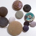 Vintage Fabric Covered Buttons Set of 10