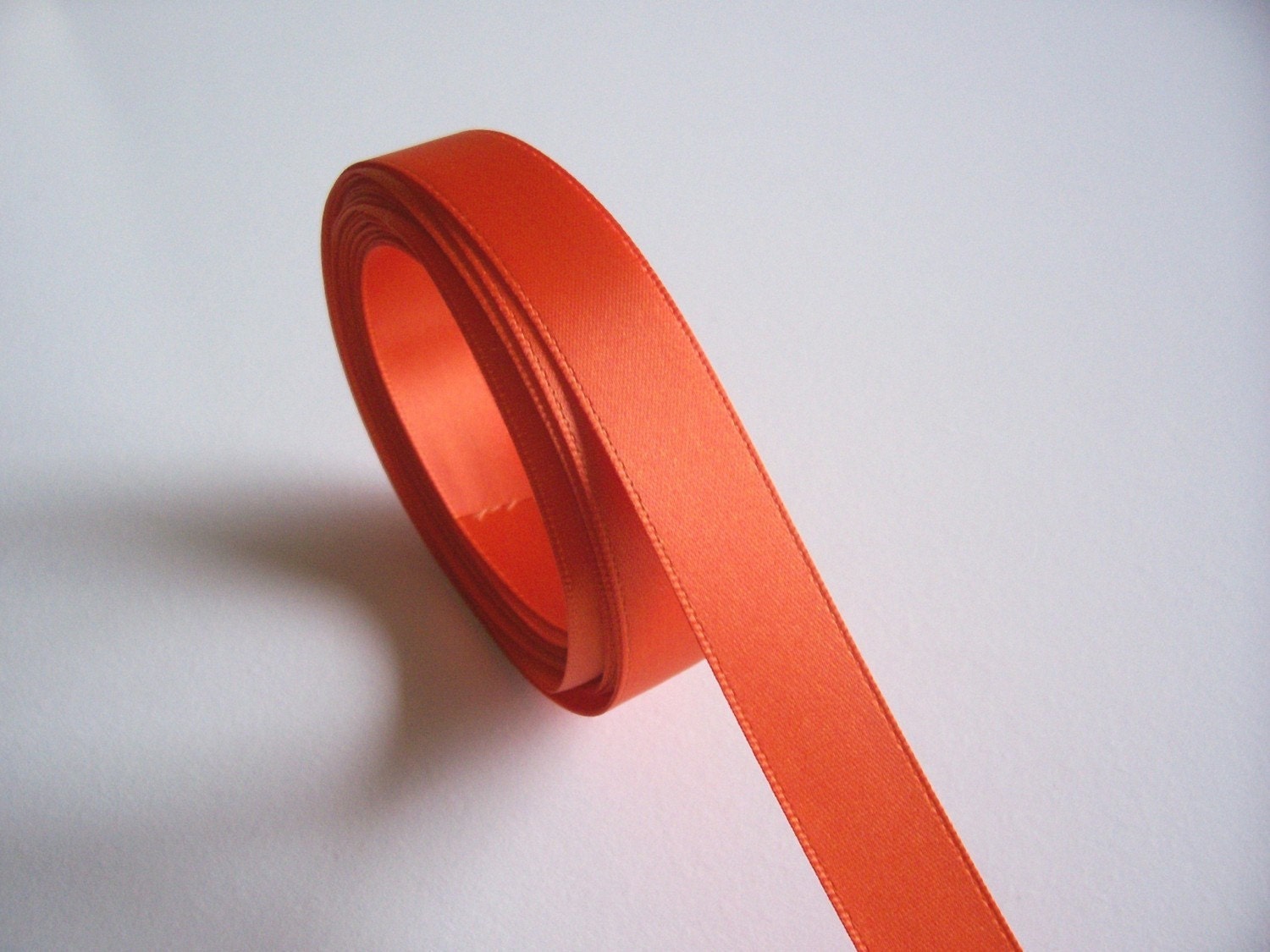 Orange Ribbon Double-Faced Orange Satin Ribbon by GriffithGardens