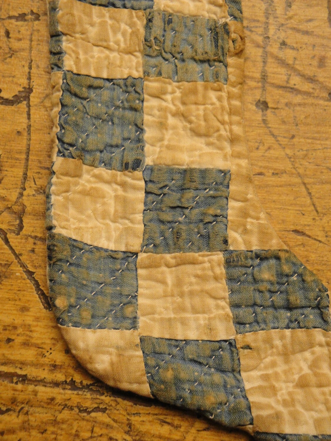 SET OF 3 Vintage Blue And White Quilt by kittredgemercantile