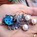 Skyblue LadyBird Brooch....Free Shipping
