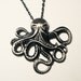 Steampunk metal octopus on a gun metal necklace chain in FREE gift box