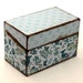 Sale 15% Off Owl Recipe Box Wood Retro Deer With Blue Flowers Fits 4x6 Cards READY TO SHIP