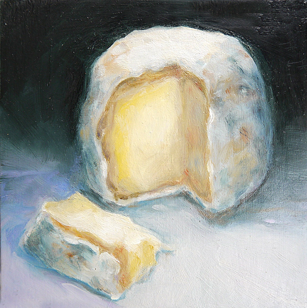 French Food Painting Goat Cheese Original