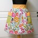Modern Chic Half Apron - Retro Flowers Tangerine Polka Dots - Flair for Cooking Vintage Half Apron