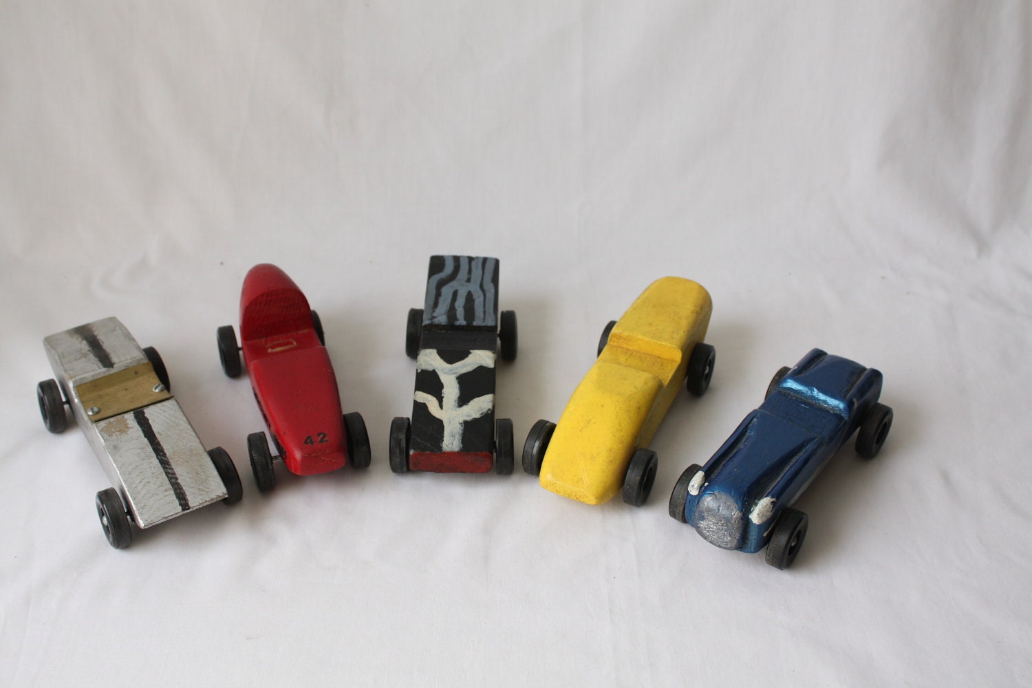 Pinewood Derby Handmade Boy Scout Cars from 1960s 1970s