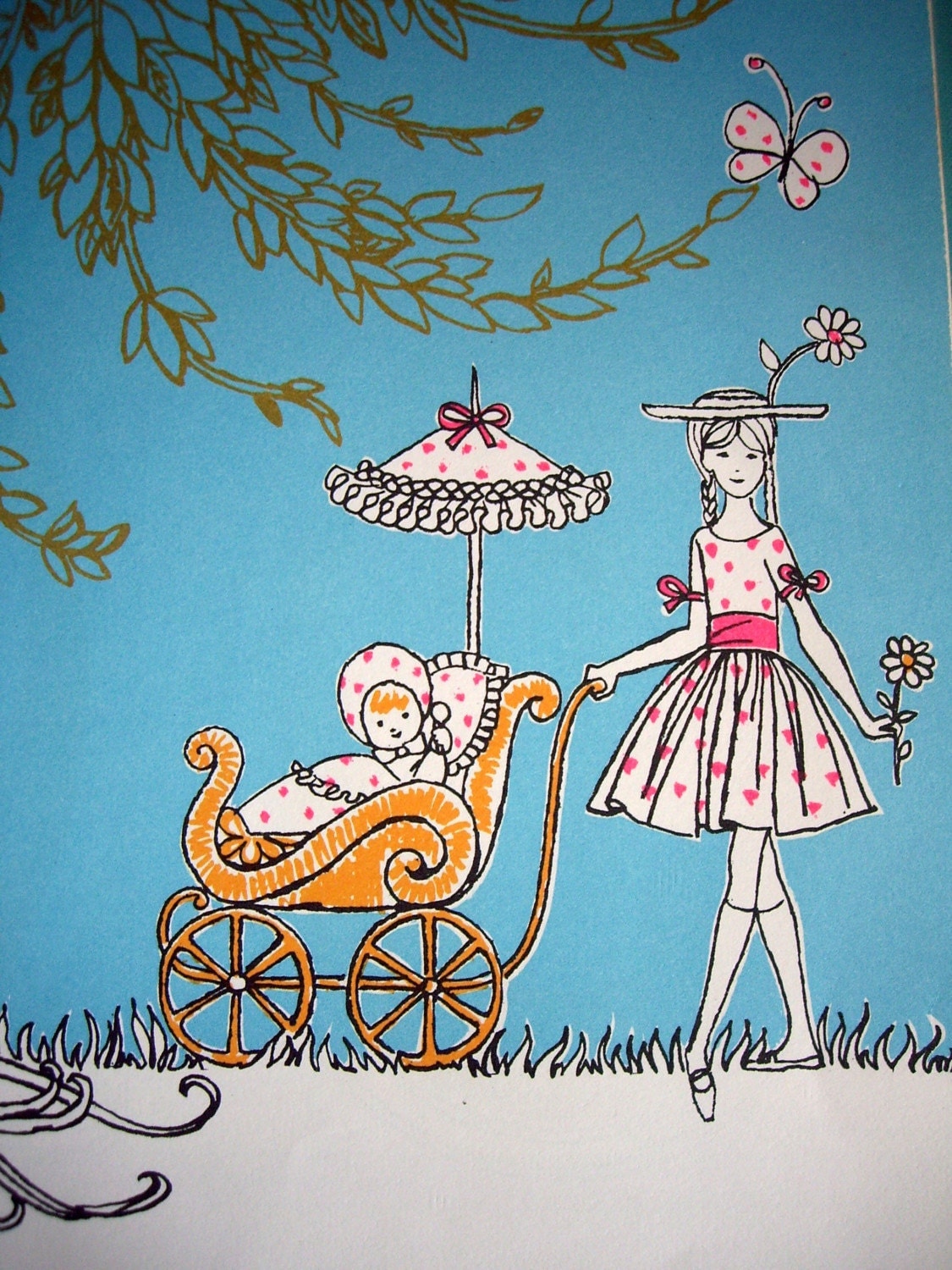 Vintage Children's Book Illustrations Collage Scrapbooking