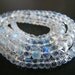 1/2 Strand--Transparent Extreme Blue Fire Moonstone Faceted Rondelles