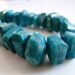 449Ctw---Blue Chrysocolla Fancy Cut Faceted Center Drilled Nuggets---Reduced from 39.99