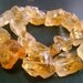 1/2 Strand---Golden Citrine Hammered, Rough Cut Flat Nuggets