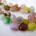Easter Eggs--Multi Rainbow Chalcedony Faceted Heart Briolettes