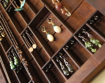 Printers Typeset Tray Jewelry Display
