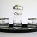 Vintage Cocktail Barware Set You Me Ours Silver Ombre