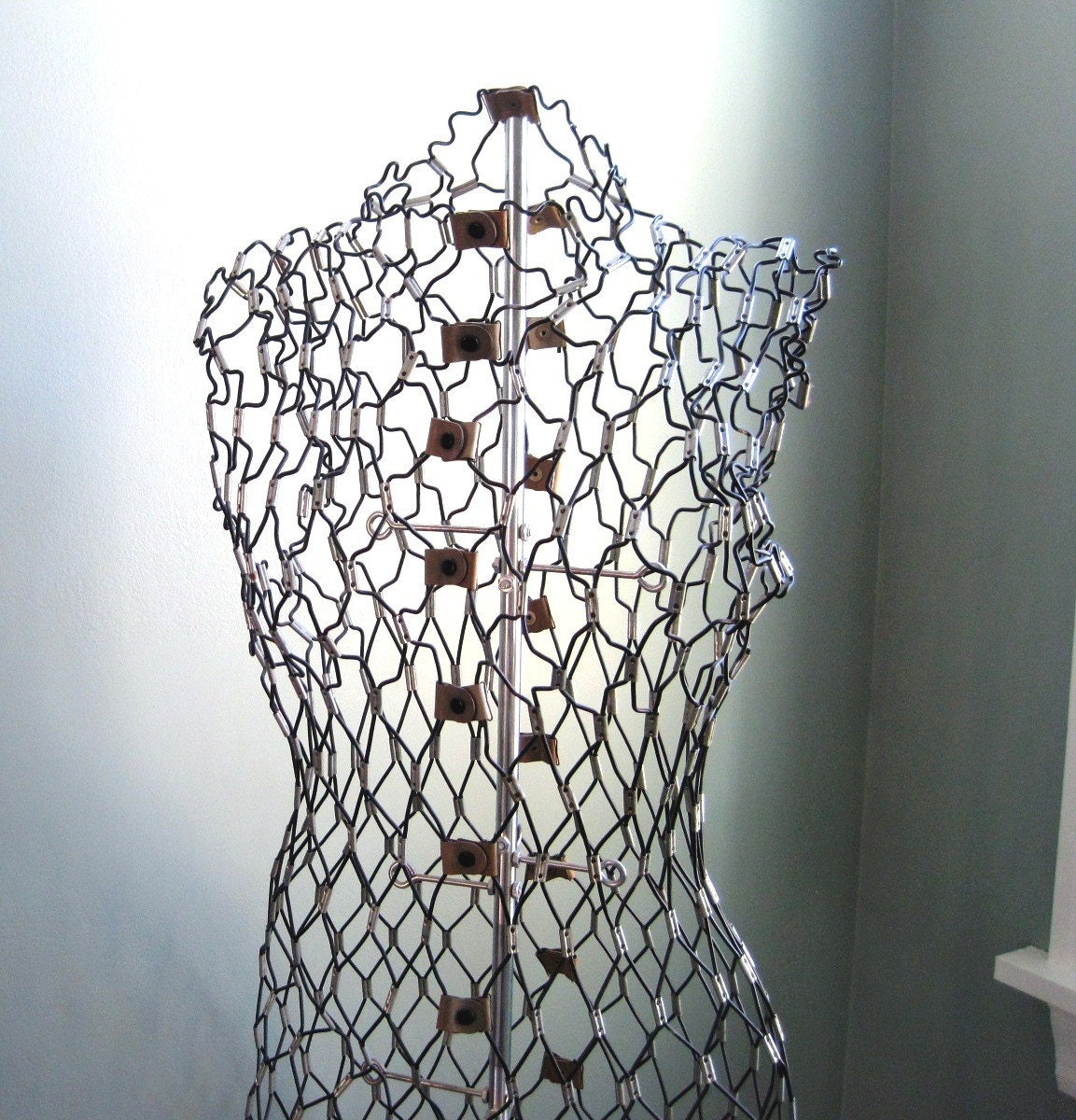 Vintage Wire Dress Form Complete with Stand by BirdinHandVTG