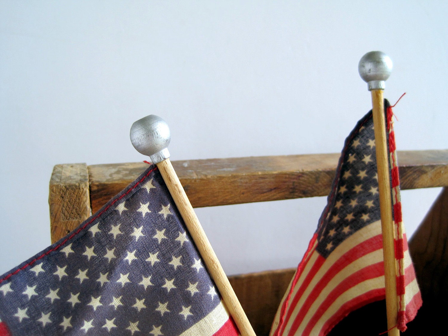 Vintage Bicycle Metal Flag Holder 5 Flags